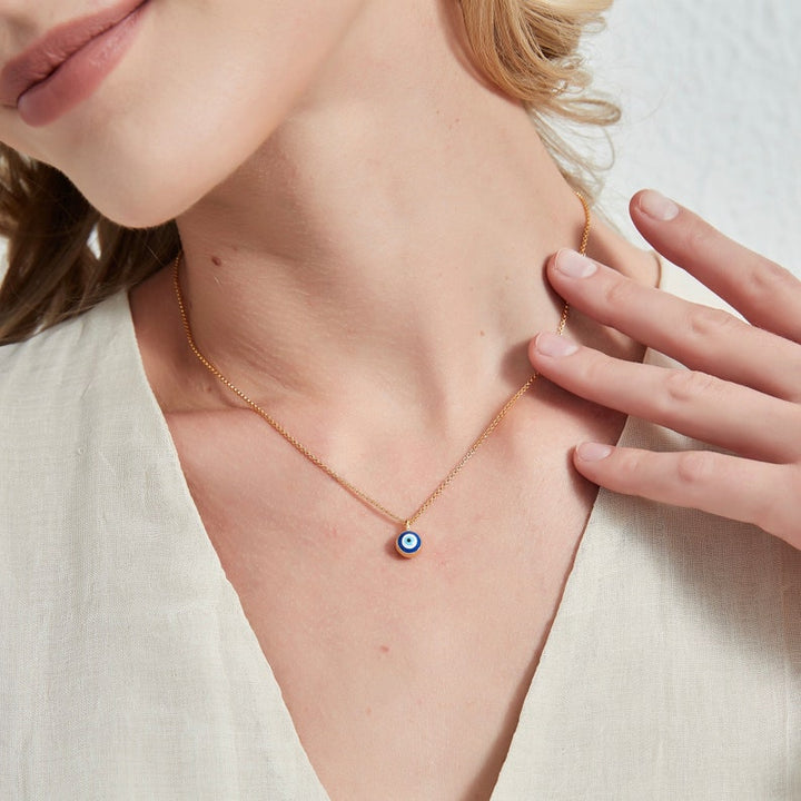 Dainty Evil Eye Protector Necklace