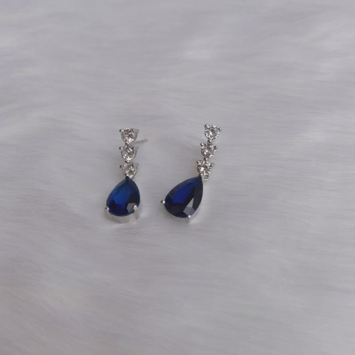 Sapphire Shimmer Earrings