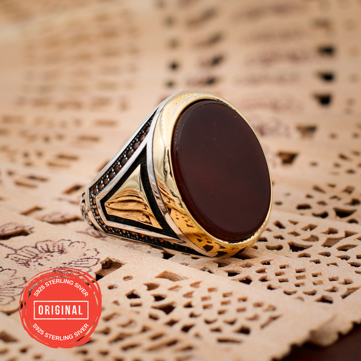 The ANKARA Black Aqeeq Ring