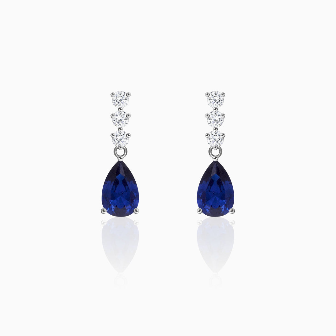 Sapphire Shimmer Earrings