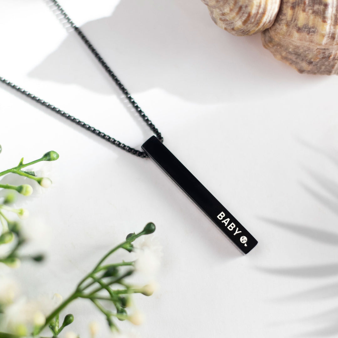 Engraved Name 3D Bar - Black