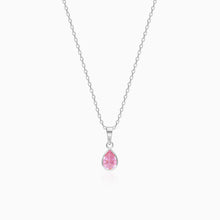 GRACIOUS PINK DROP PENDANT - 925 SILVER