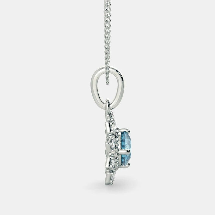 Alexandra Aquamarine Necklace - 925 SILVER - SENSATION Pakistan