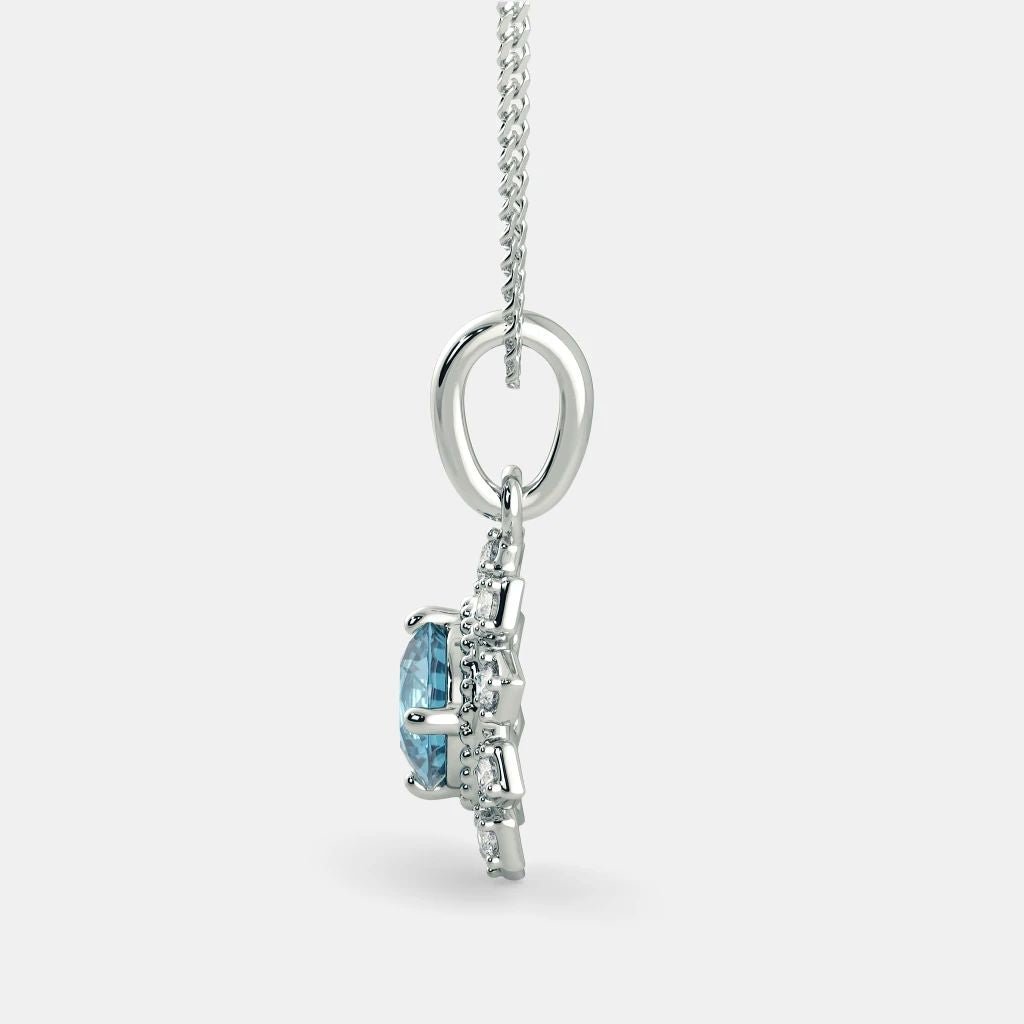 Alexandra Aquamarine Necklace - 925 SILVER - SENSATION Pakistan