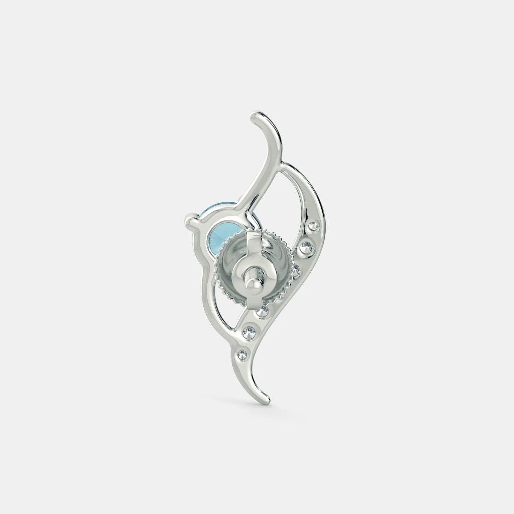 Aquamarine Zircon Earrings - 925 SILVER - SENSATION Pakistan