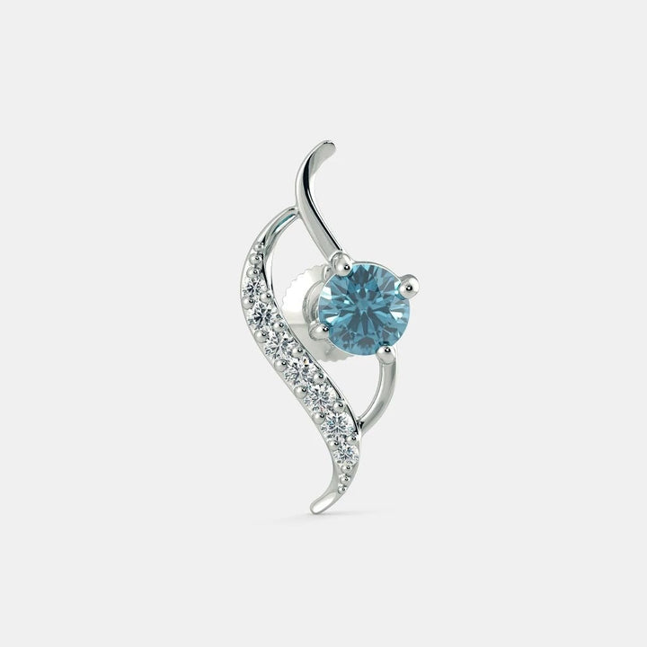 Aquamarine Zircon Earrings - 925 SILVER - SENSATION Pakistan
