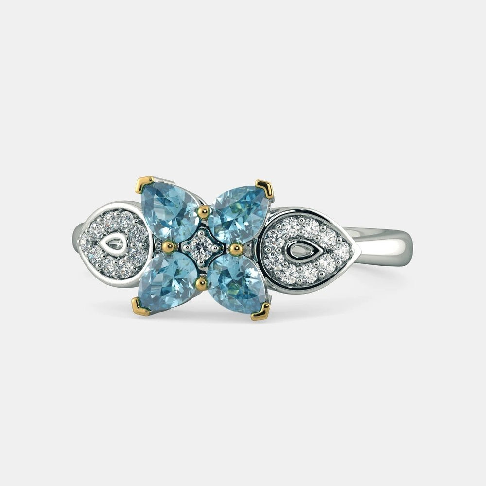 ARISTA AQUA BLUE RING -925 SILVER - SENSATION Pakistan