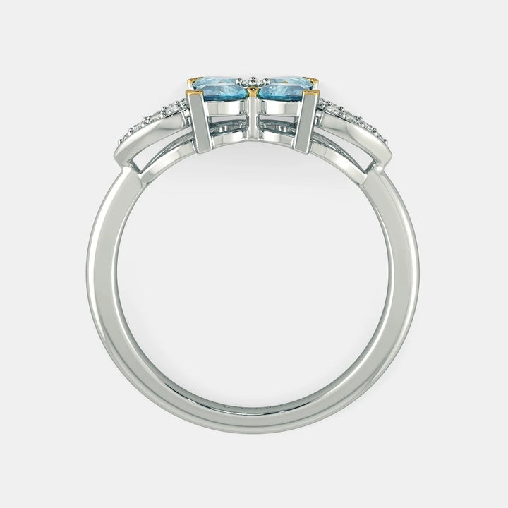ARISTA AQUA BLUE RING -925 SILVER - SENSATION Pakistan