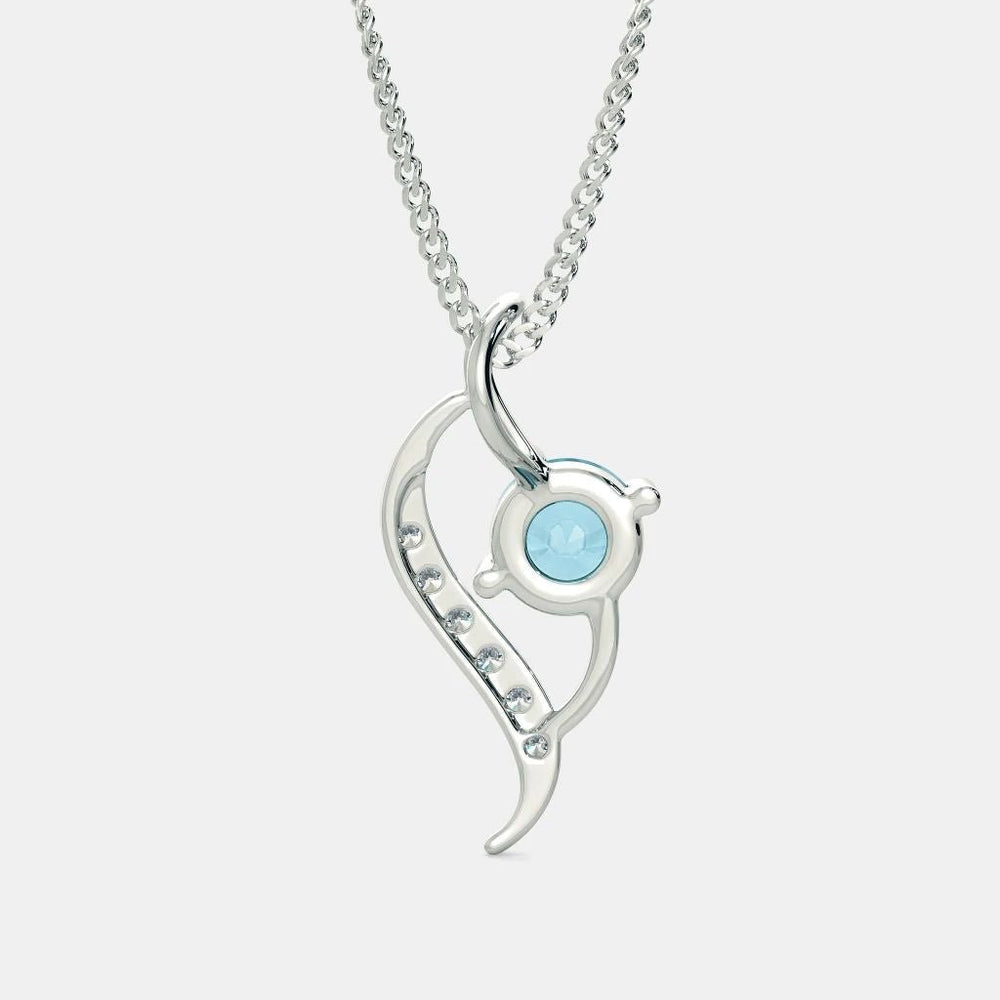 BLUE OCEAN ZIRCON NECKLACE - 925 SILVER - SENSATION Pakistan