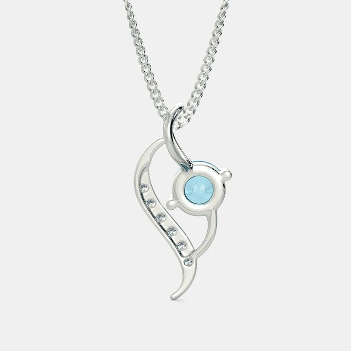 BLUE OCEAN ZIRCON NECKLACE - 925 SILVER - SENSATION Pakistan