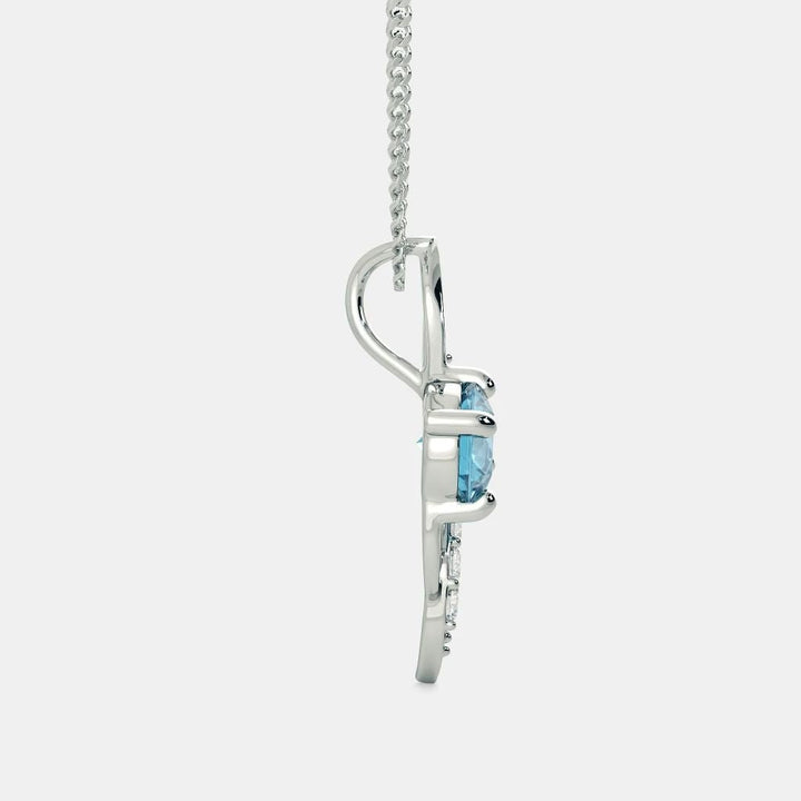 BLUE OCEAN ZIRCON NECKLACE - 925 SILVER - SENSATION Pakistan