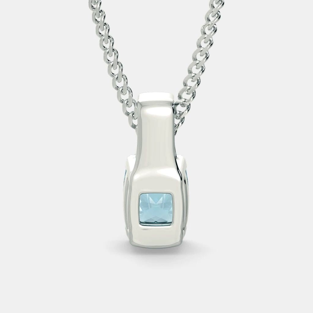 Blue Topaz Zircon Necklace - 925 SILVER - SENSATION Pakistan
