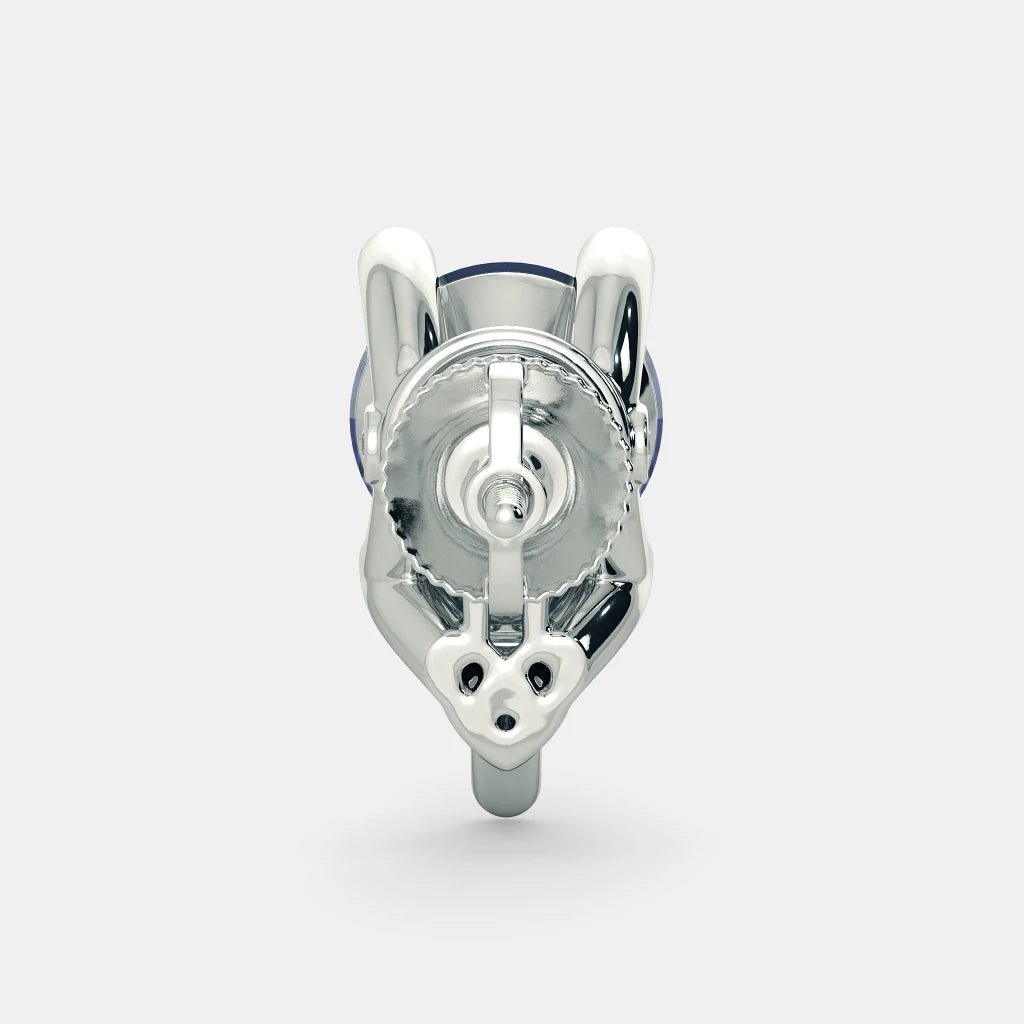 Diana Blue Sapphire Earings- 925 SILVER - SENSATION Pakistan