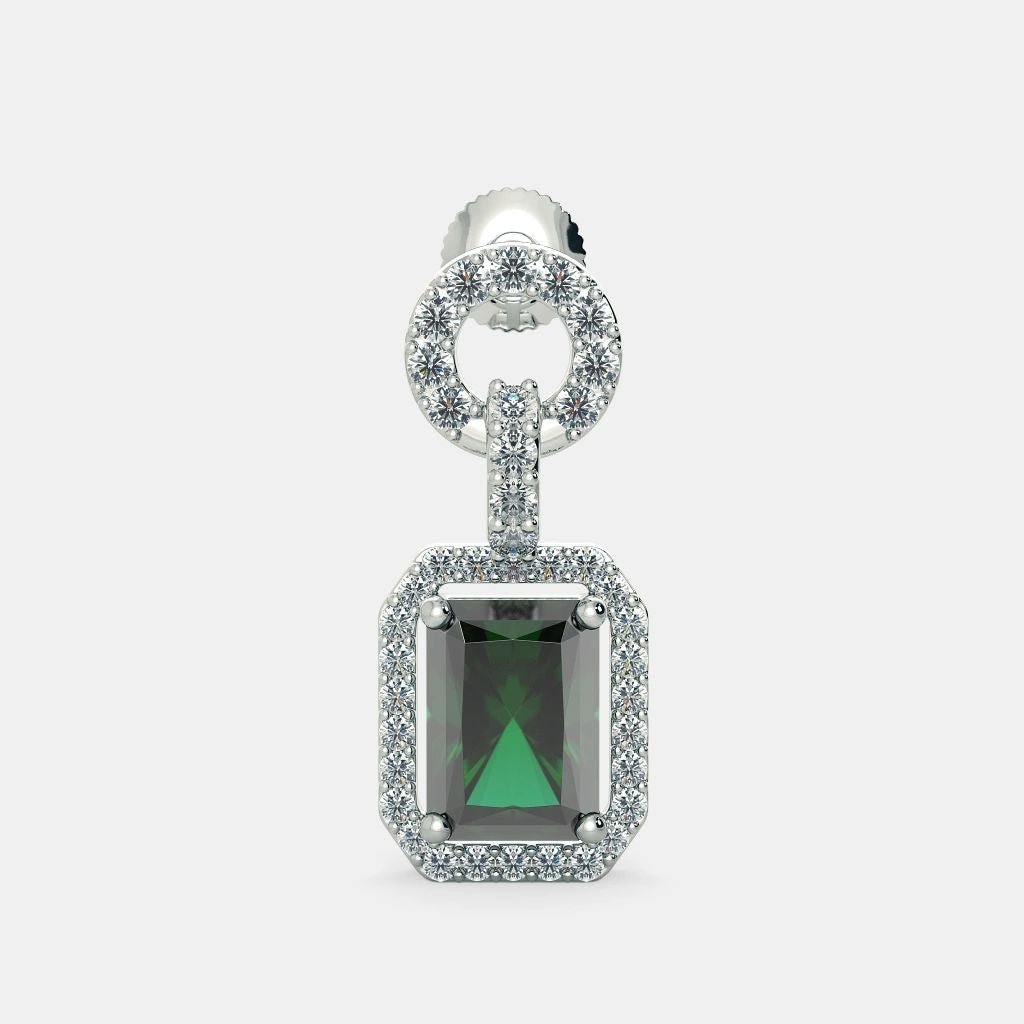Emerald Cut Zircon Earrings - 925 SILVER - SENSATION Pakistan