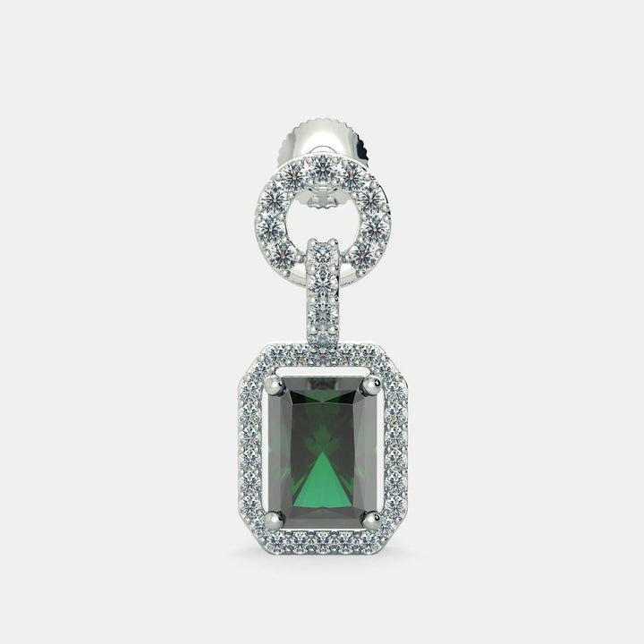Emerald Cut Zircon Earrings - 925 SILVER - SENSATION Pakistan