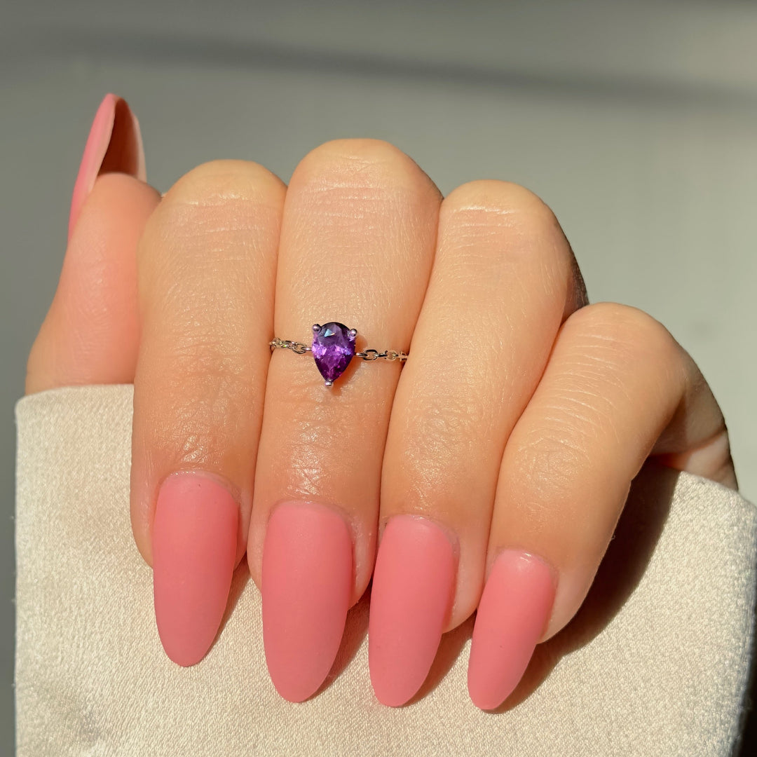 Mystical Moonbeam Amethyst Ring