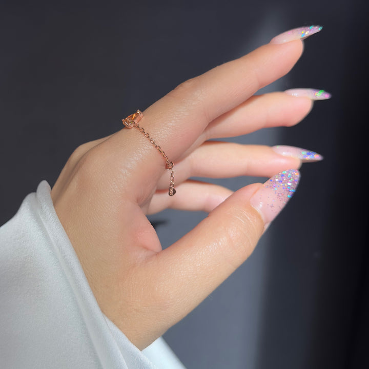 Midnight Star Citrine Ring