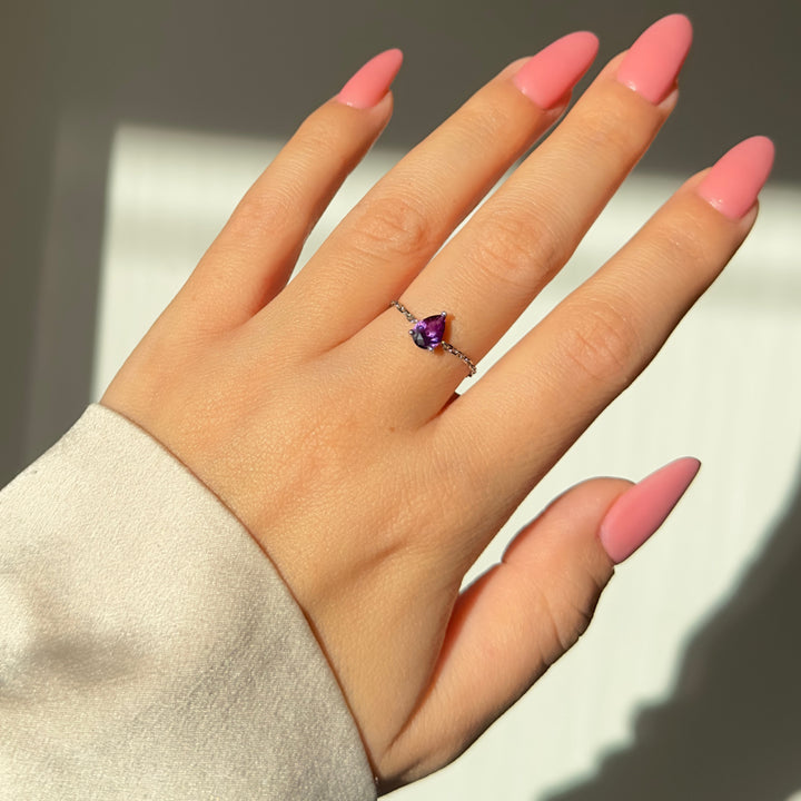 Mystical Moonbeam Amethyst Ring