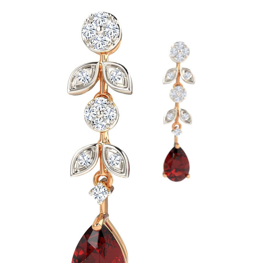 REGAL RUBY DROP EARRINGS - SENSATION Pakistan
