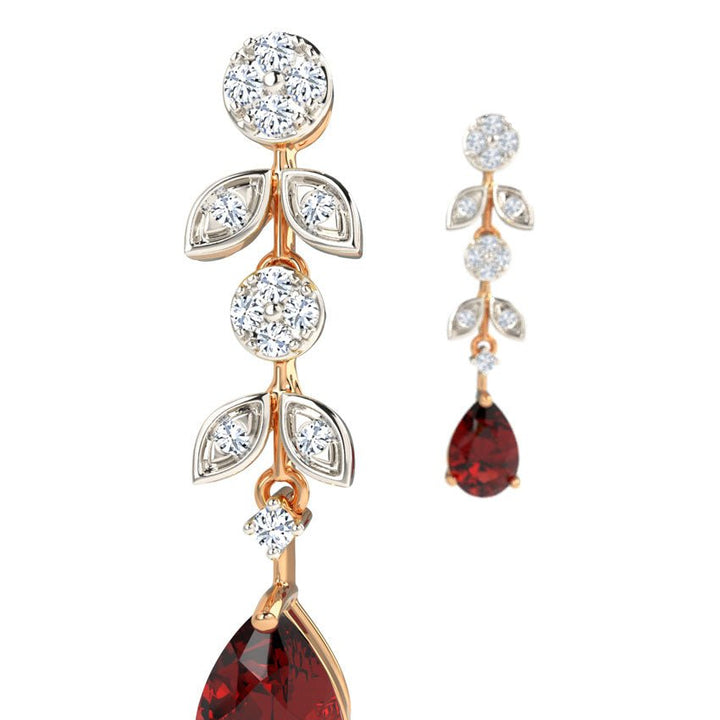 REGAL RUBY DROP EARRINGS - SENSATION Pakistan