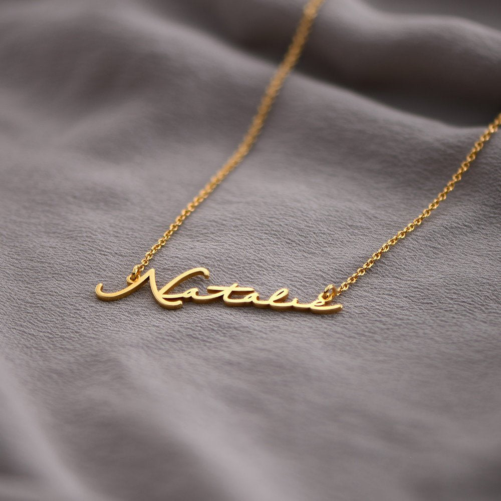 SIGNATURE NAME NECKLACE - GOLD PLATED - SENSATION Pakistan