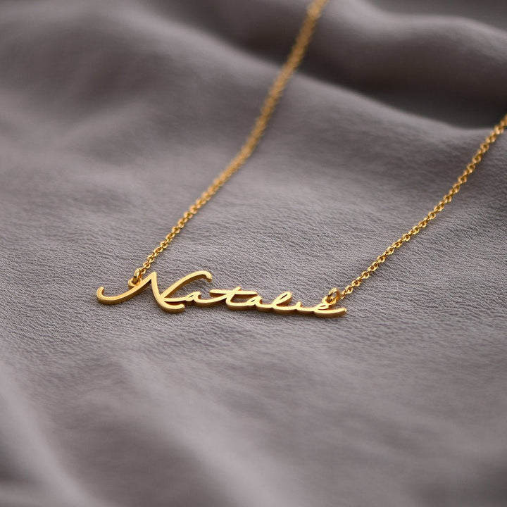 SIGNATURE NAME NECKLACE - GOLD PLATED - SENSATION Pakistan