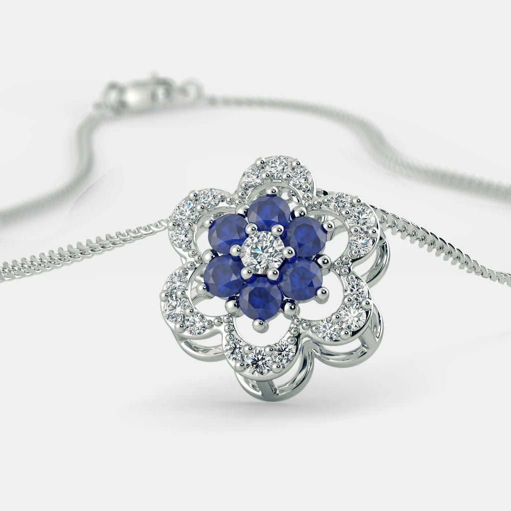 Sophin Diamond Necklace - 925 Silver - SENSATION Pakistan
