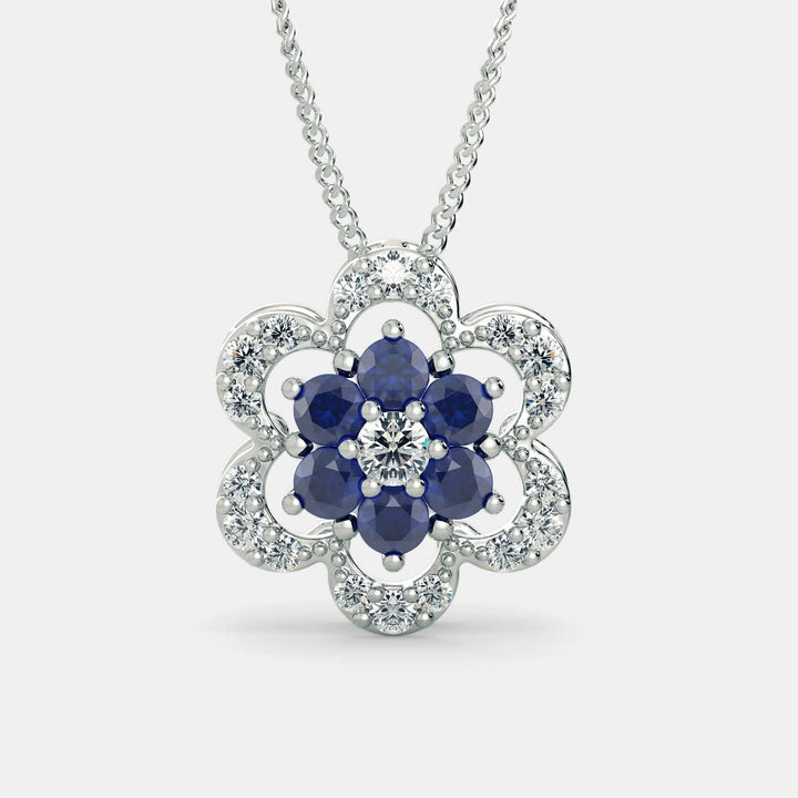 Sophin Diamond Necklace - 925 Silver - SENSATION Pakistan