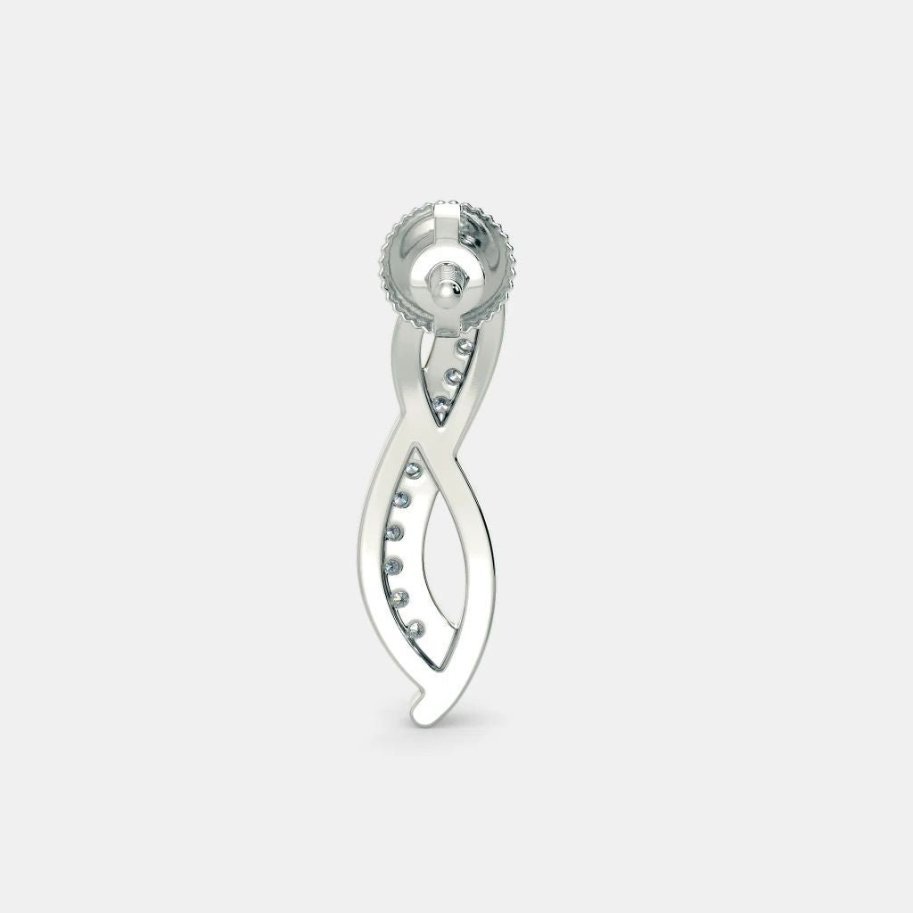 Twisted Diamond Earrings - 925 SILVER - SENSATION Pakistan