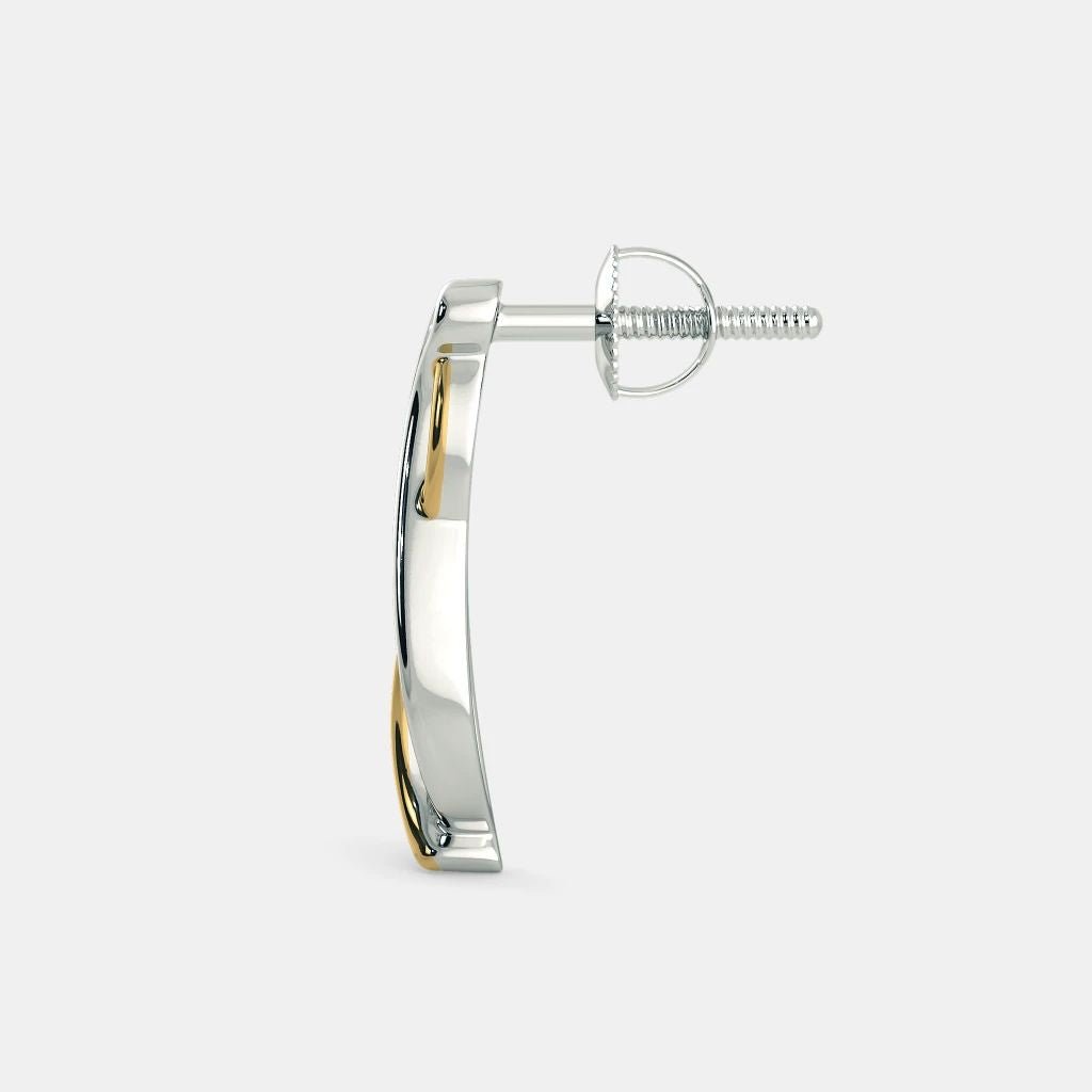Twisted Diamond Earrings - 925 SILVER - SENSATION Pakistan