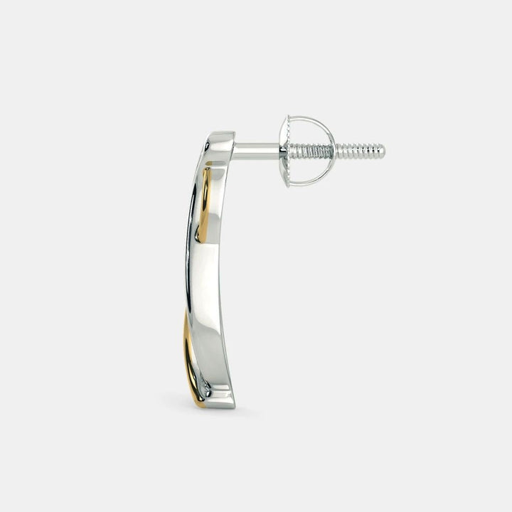 Twisted Diamond Earrings - 925 SILVER - SENSATION Pakistan
