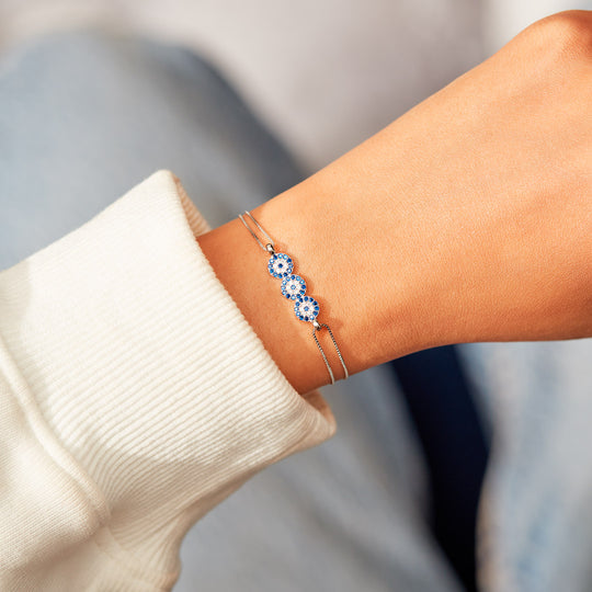 Threefold Evil Eye Bracelet