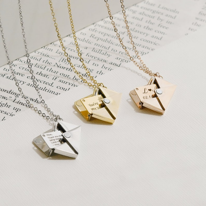 Personalized Envelope Necklace