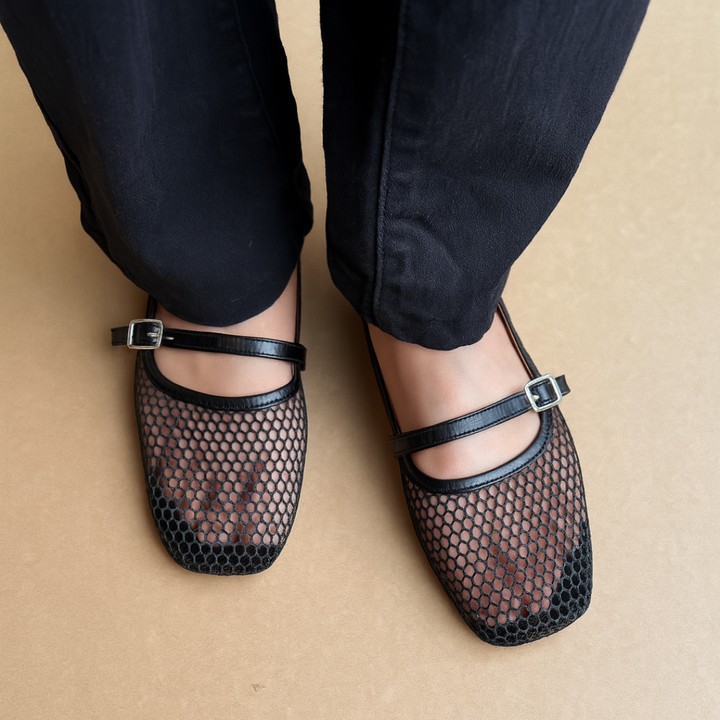 Luna Mesh Flats (Black)