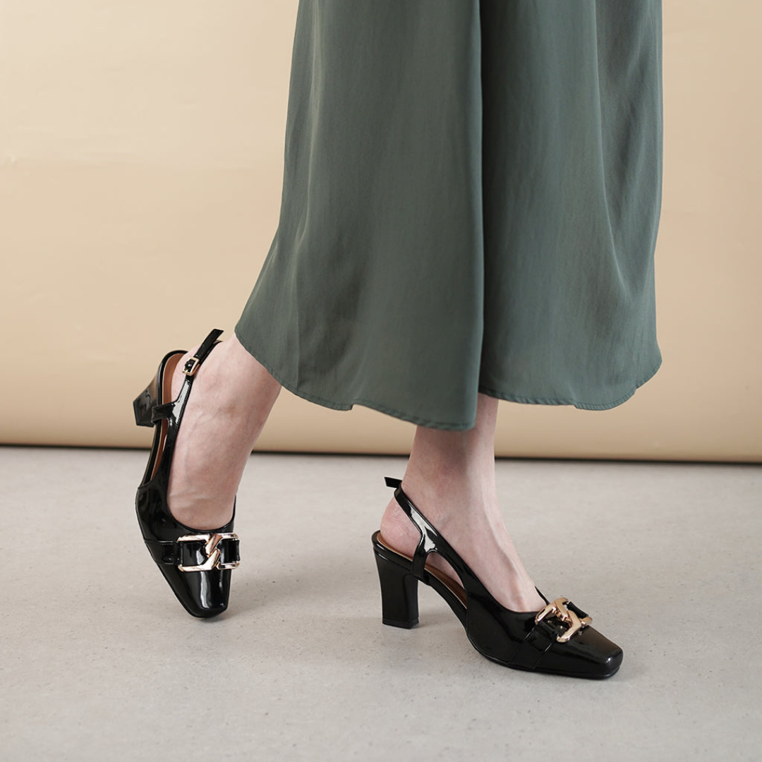 Kiara Block Heels Black