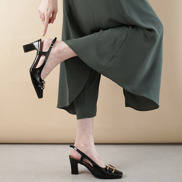 Kiara Block Heels Black
