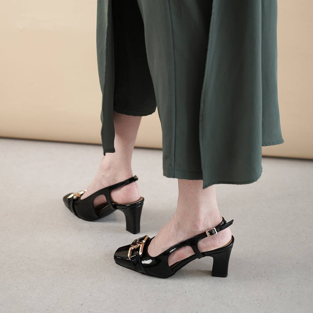 Kiara Block Heels Black