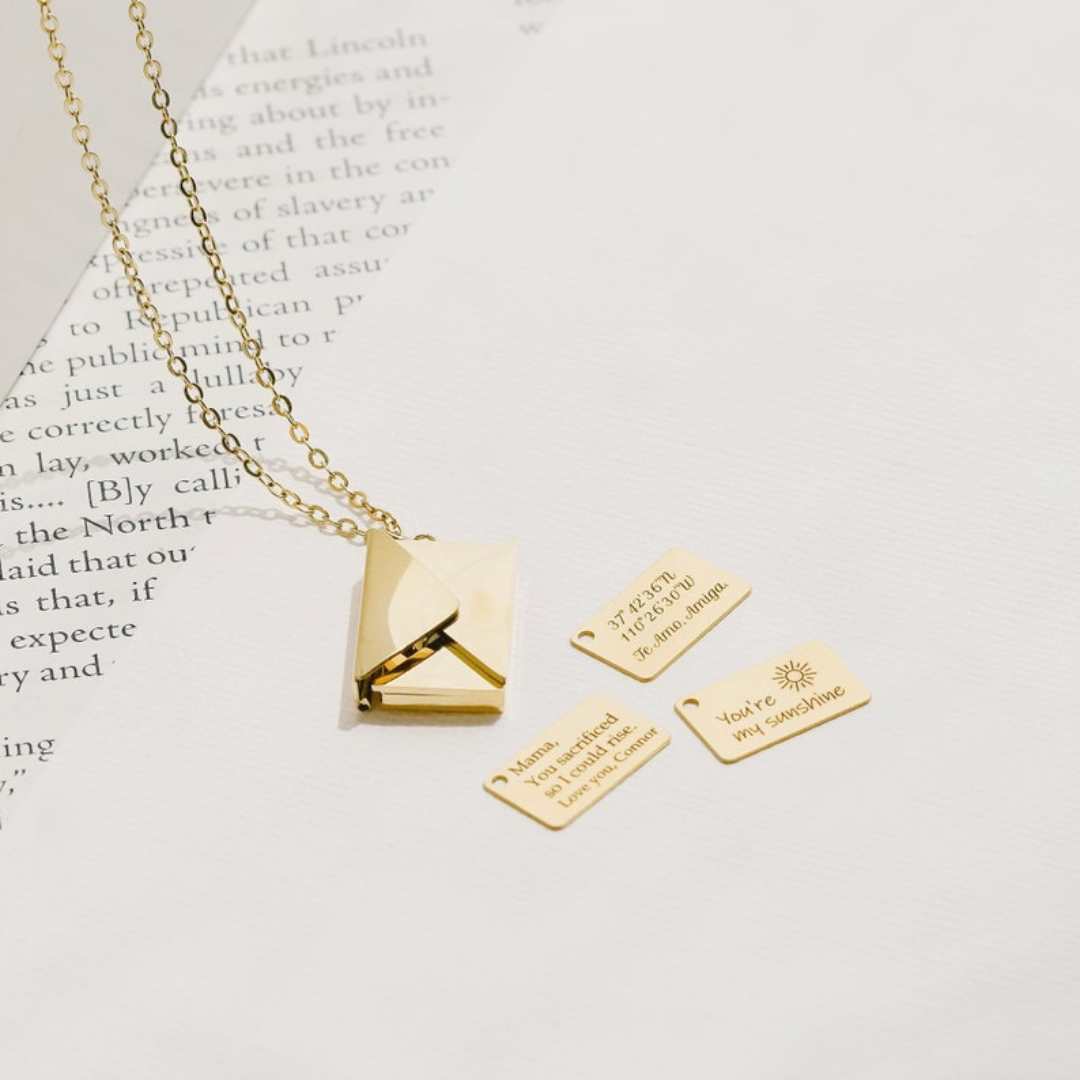 Personalized Envelope Necklace