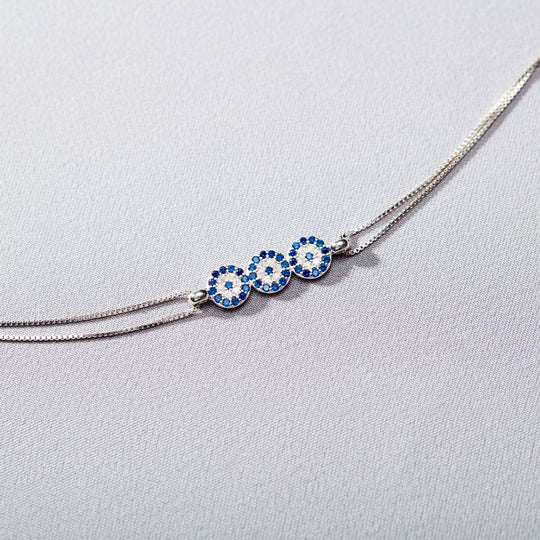 Threefold Evil Eye Bracelet