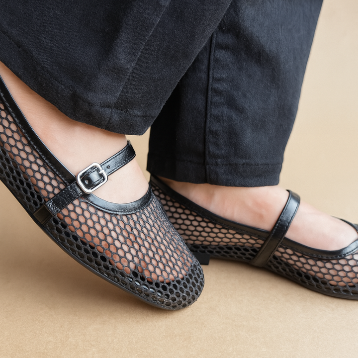 Luna Mesh Flats (Black)
