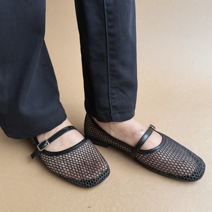 Luna Mesh Flats (Black)