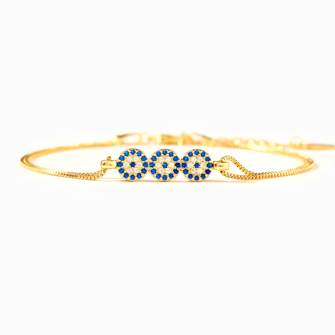 Threefold Evil Eye Bracelet