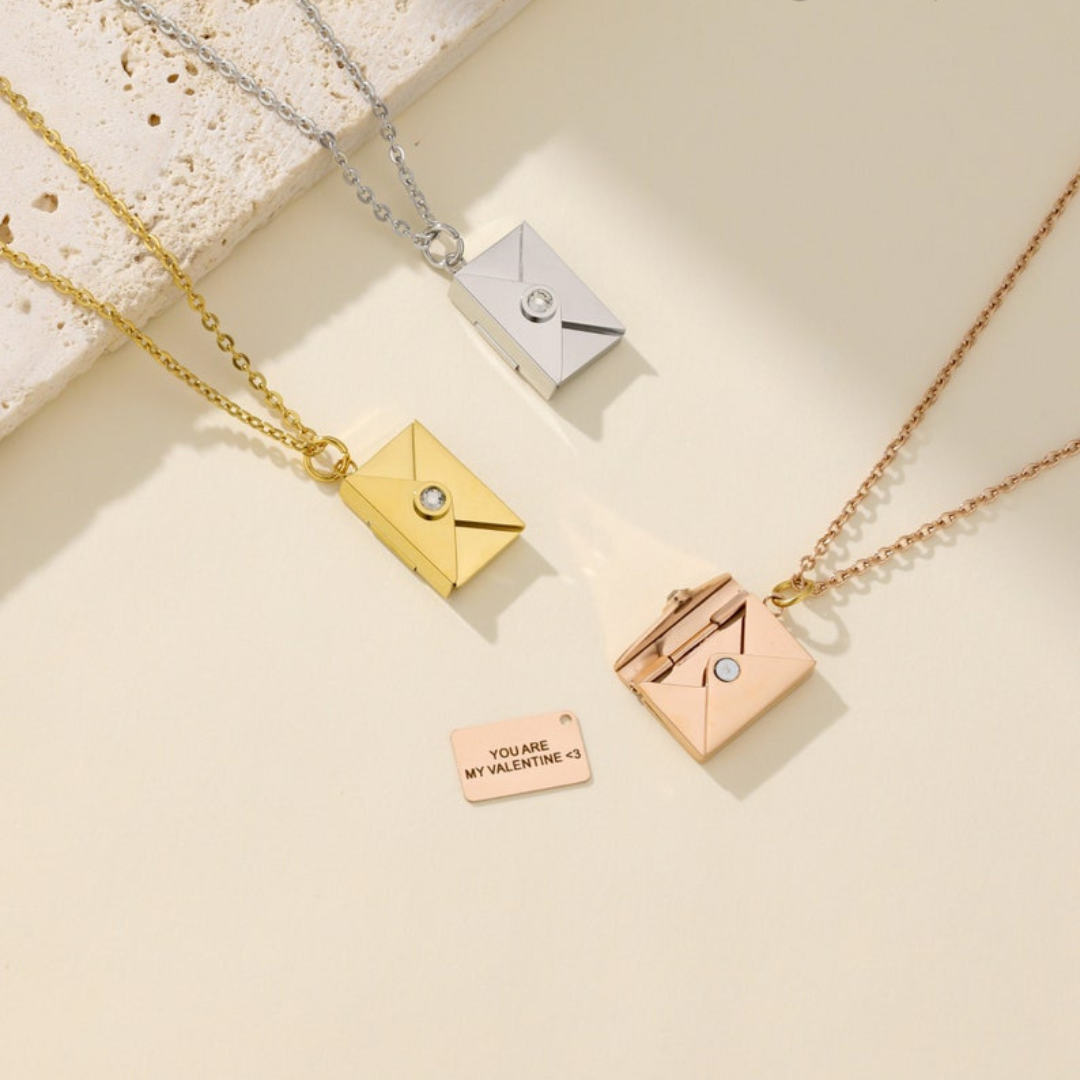 Personalized Envelope Necklace