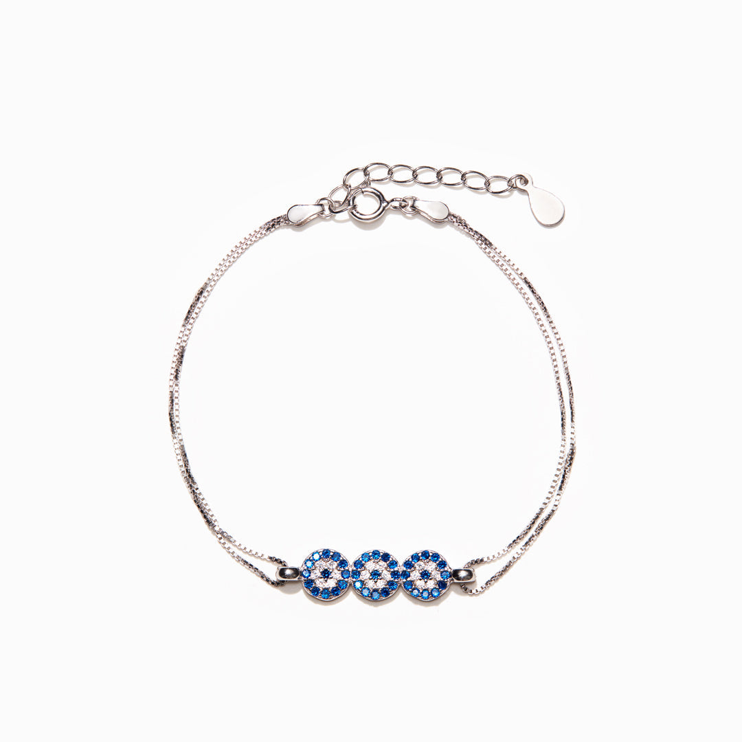 Threefold Evil Eye Bracelet