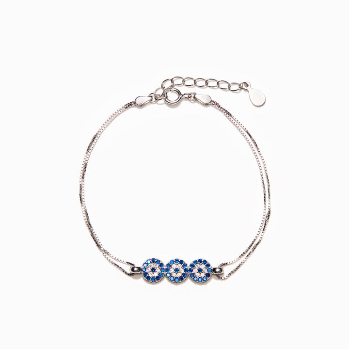 Threefold Evil Eye Bracelet