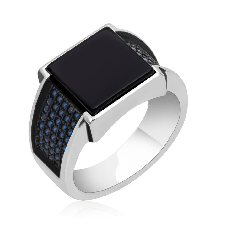 Ottoman Dynasty Black Aqeeq Ring