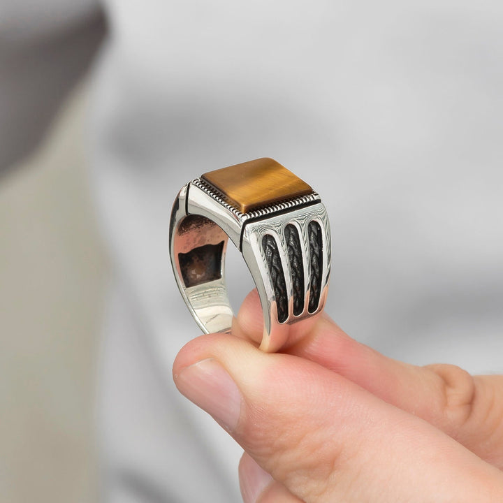 Ottoman Royal Insignia Tiger Eye Ring