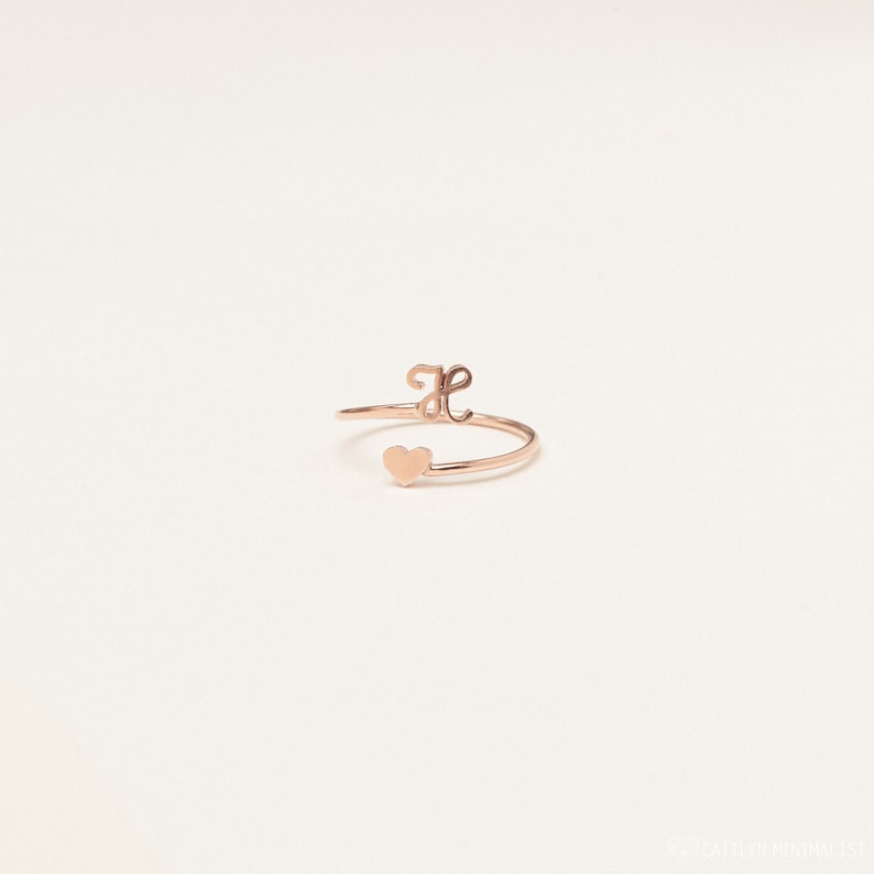 Dainty Cute intial Ring