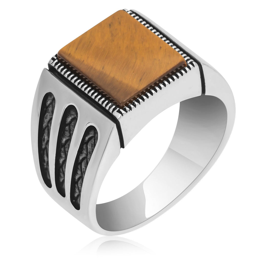Ottoman Royal Insignia Tiger Eye Ring