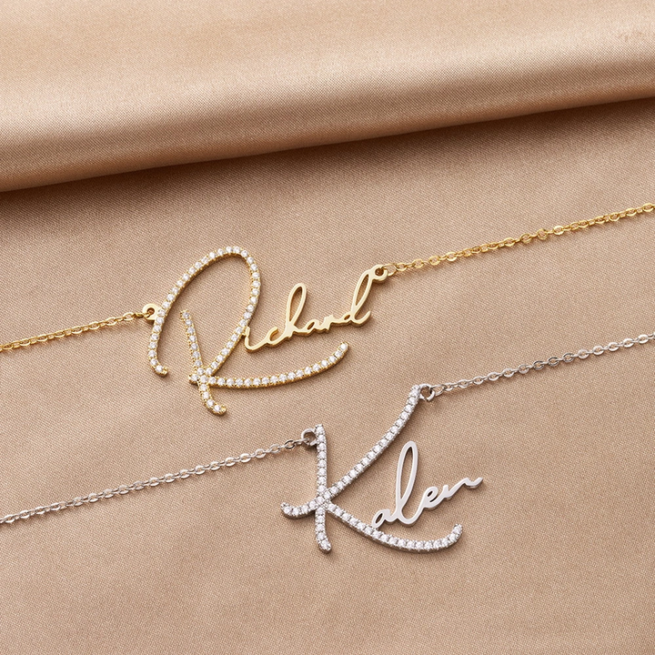 Diamond Signature Name Necklace | PREMIUM